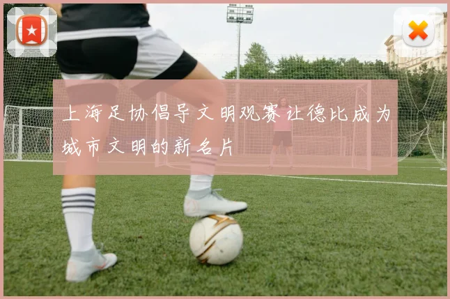 上海足协倡导文明观赛让德比成为城市文明的新名片